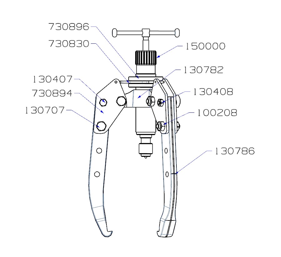 EXTRACTOR HIDRÁULICO AUTOCENTRANTE FORZA SERIE 1308THA